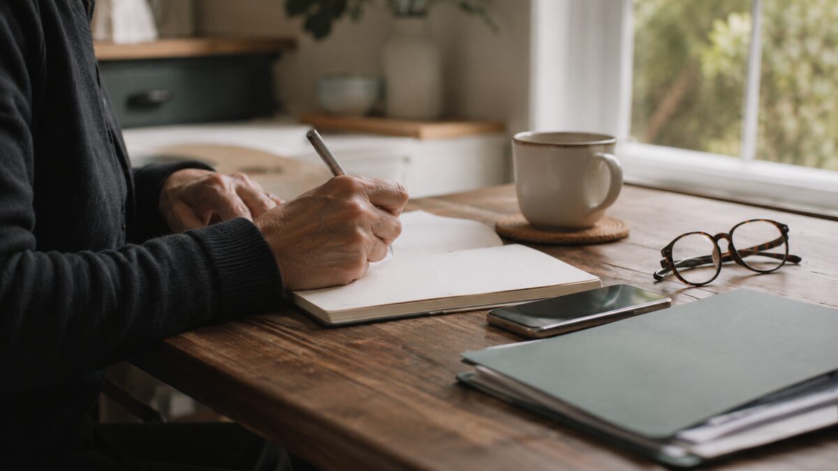 Accessing bank accounts after a death: reviewing estate paperwork with reading glasses