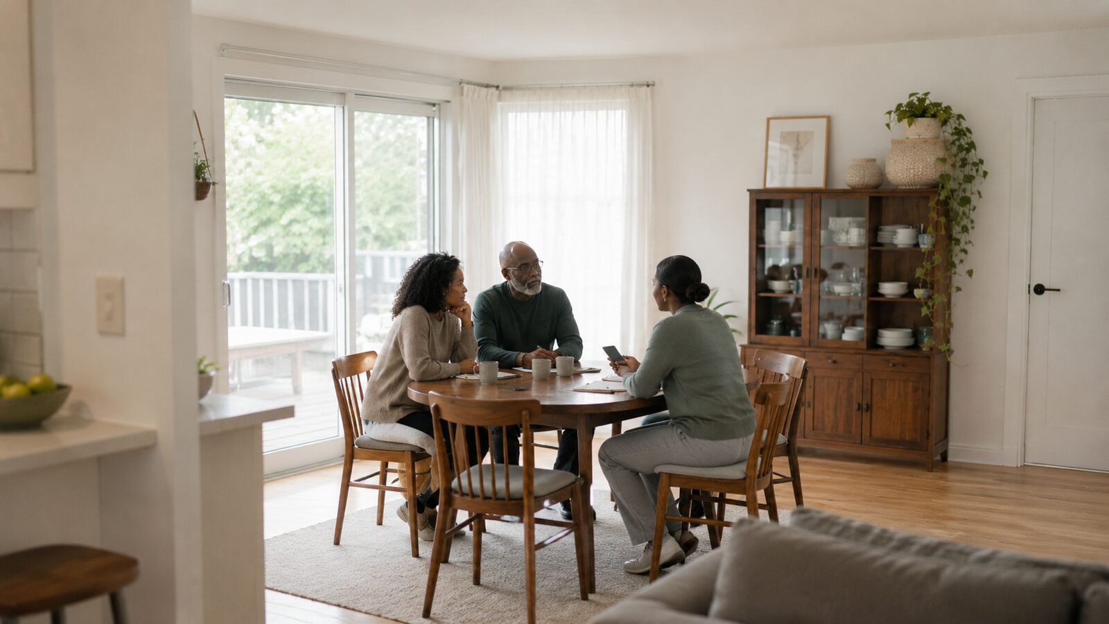 Comparing funeral prices with a funeral adviser at home