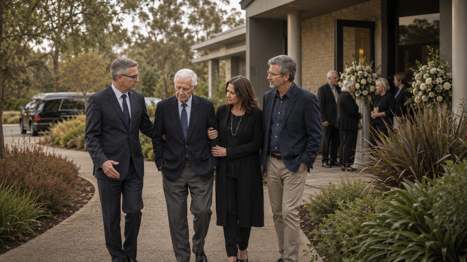 A graveside gathering