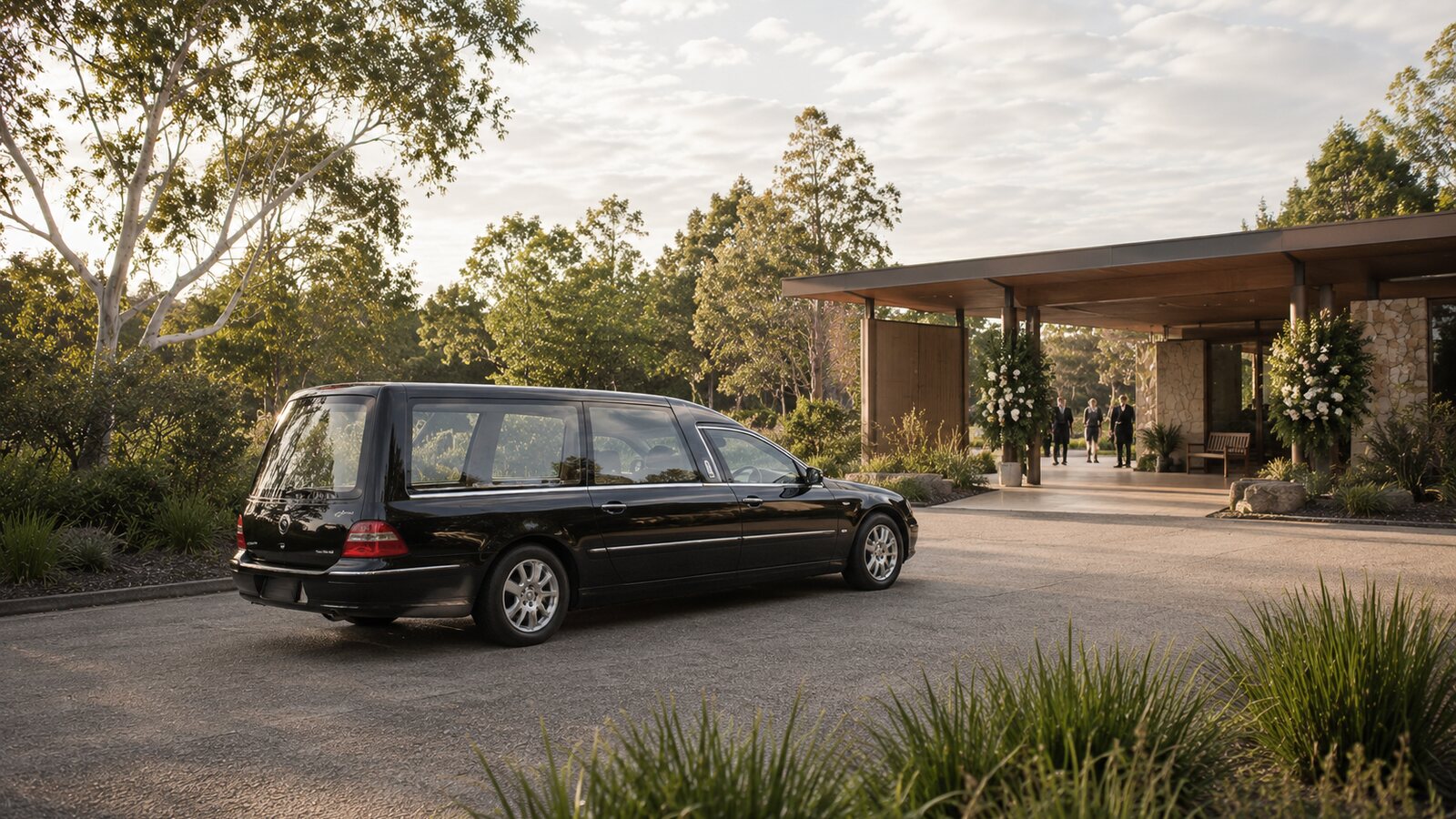 Interstate transport of a body in Australia: a hearse on a quiet gum-lined road