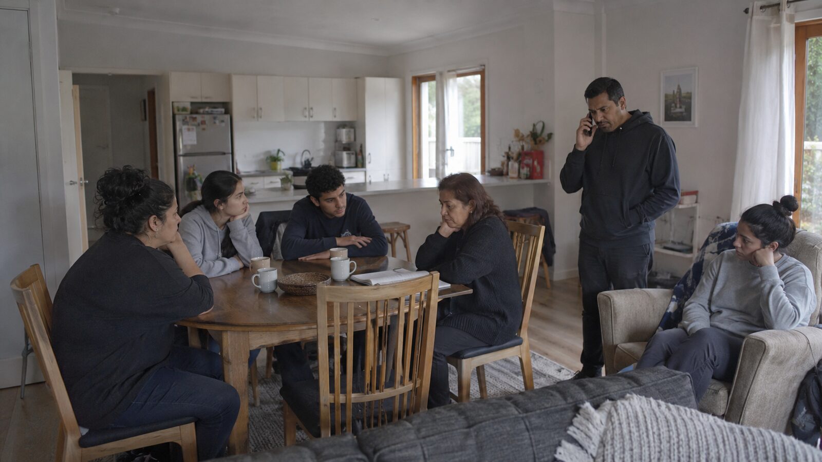 When the coroner is involved: a family gathered quietly together at home